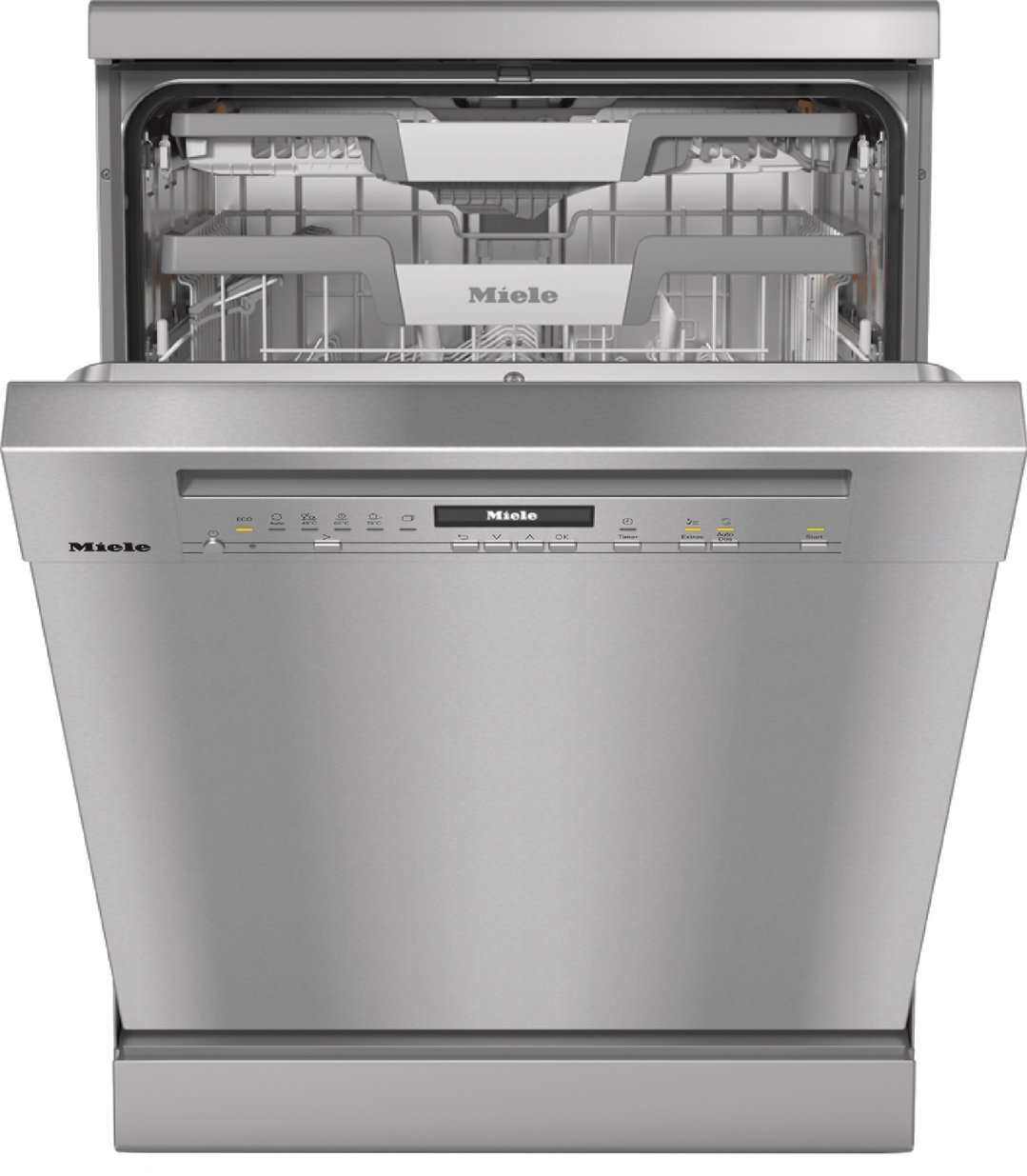 Miele 60cm Freestanding Dishwasher with AutoOpen Drying and Automatic Dispensing PowerDisk CleanSteel G7130SCCLST