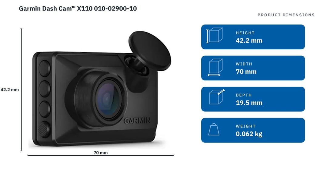Garmin Dash Cam™ X110 010-02900-10