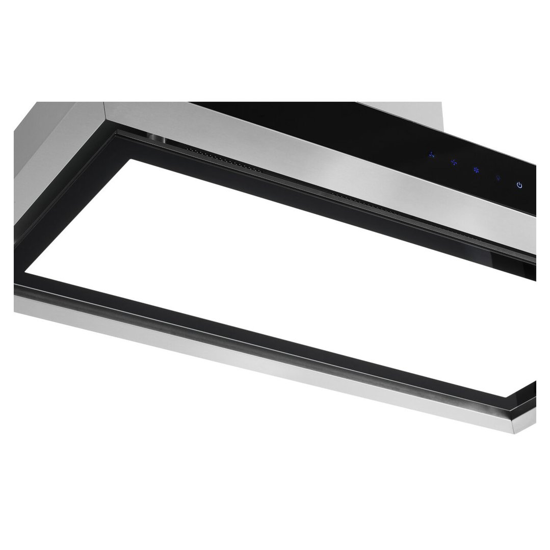 Glem Gas 120cm SS Square Profile Off Board Canopy Rangehood GQA120TBLED