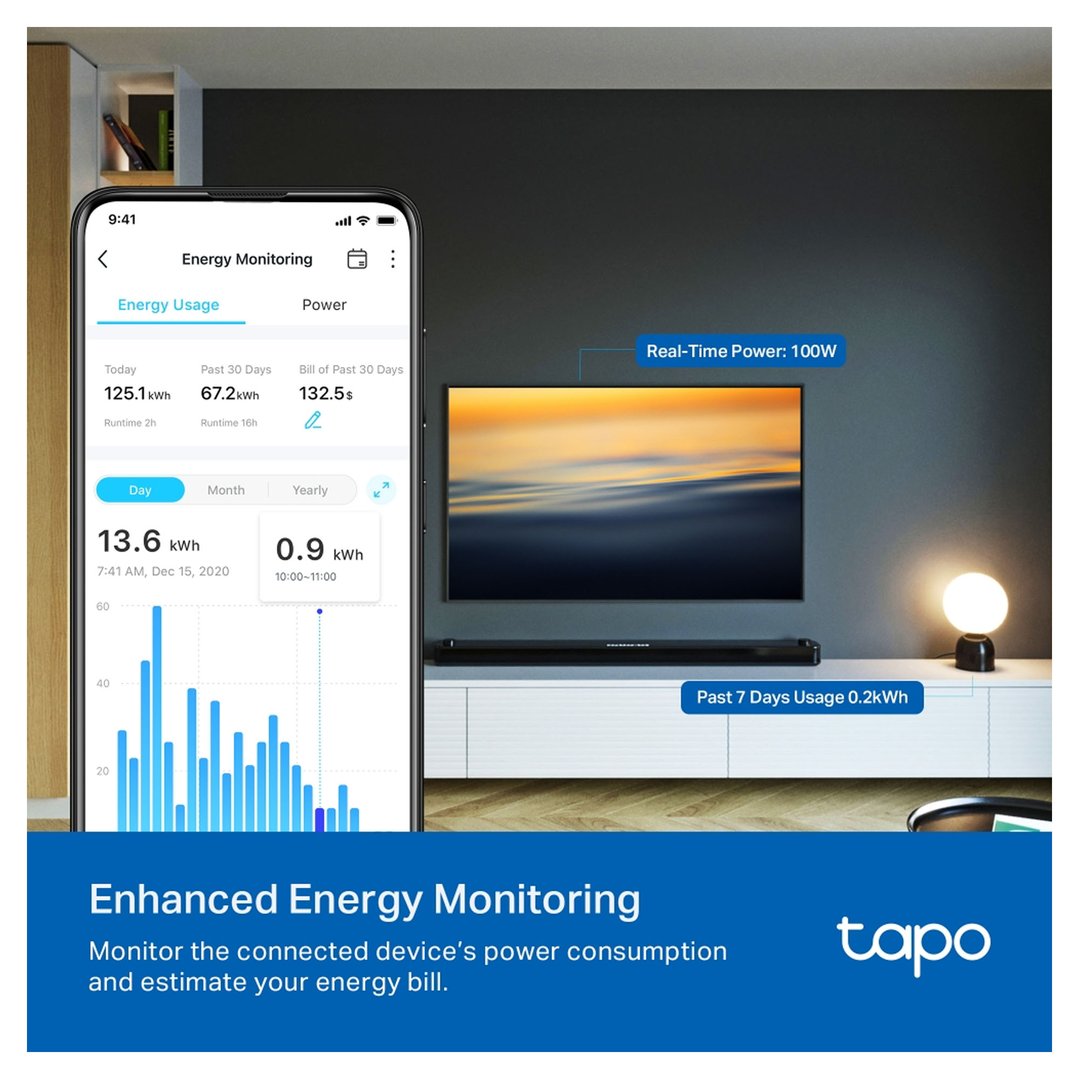 tp-link Tapo P110M Smart Plug 2-Pack TAPO-P110M-2-PACK