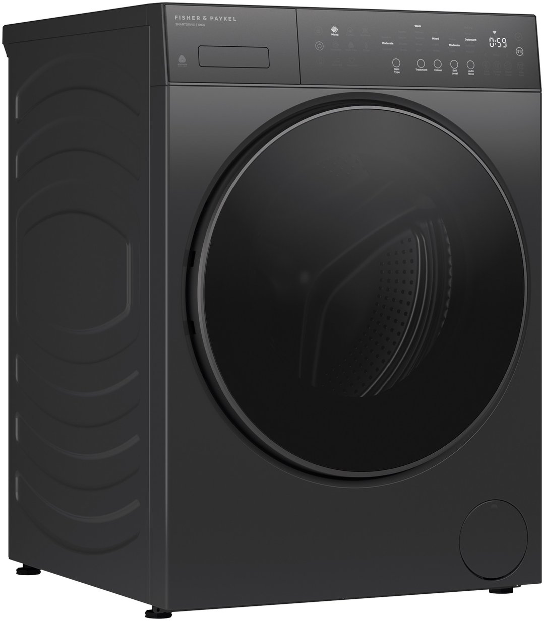 Fisher & Paykel 10kg Series 5 Contemporary Front Loader Washer Graphite WH1060PG5
