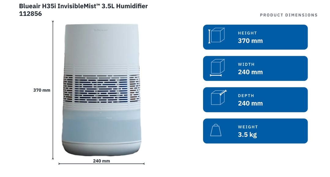 Blueair H35i InvisibleMist™ 3.5L Humidifier 112856