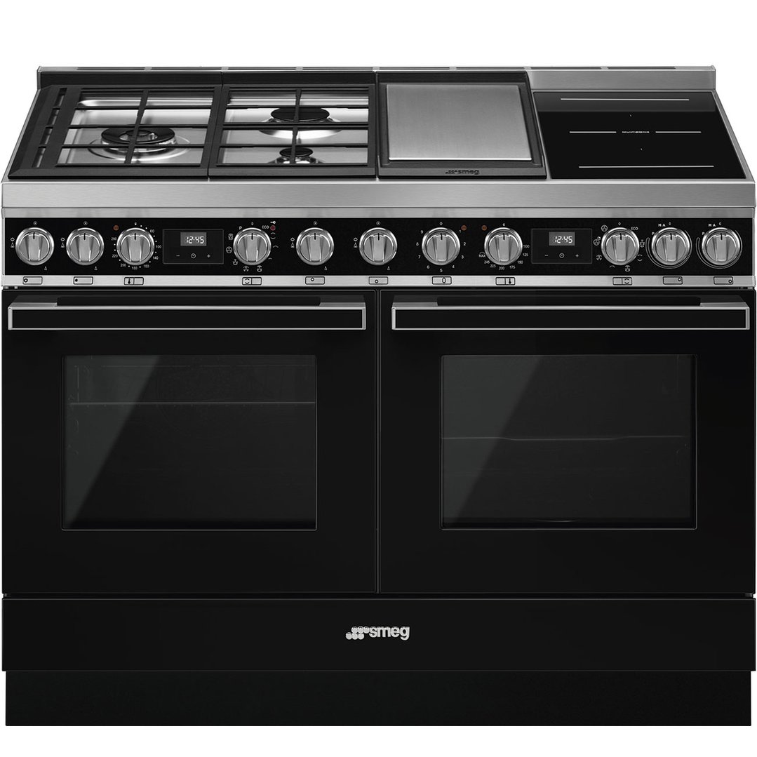 Smeg Portofino By120cm Portofino Pyrolytic Freestanding Cooker CPF120IGMPBLA