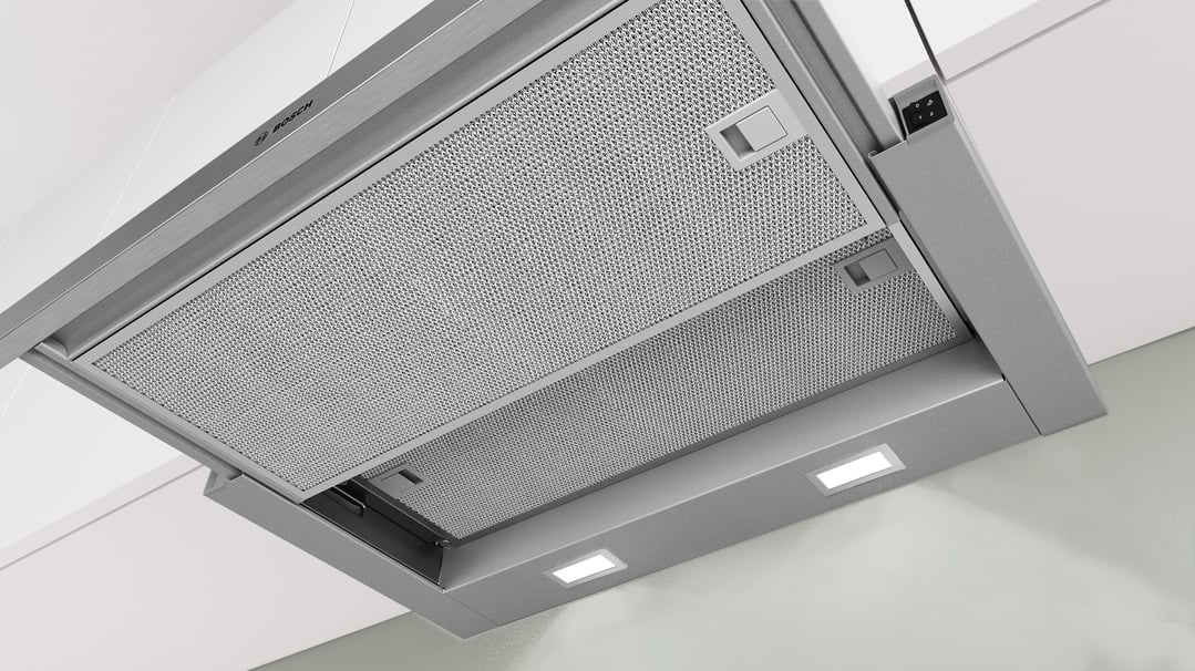 Bosch Series 2, 60cm Slideout Rangehood, Silver Metallic DFM064W55A