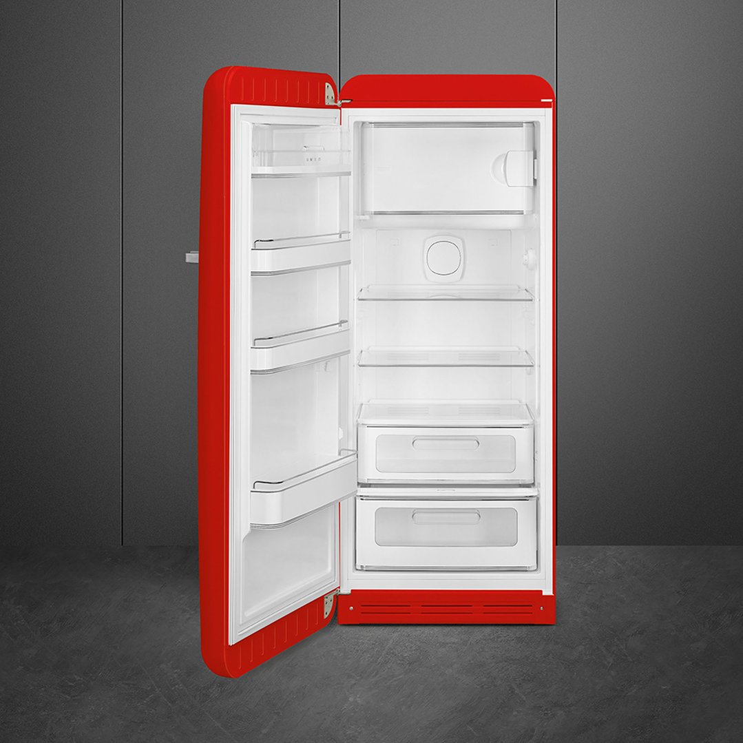 Smeg FAB 28 50’S Style Retro Refrigerator, Left Hand - Red FAB28LRD5AU