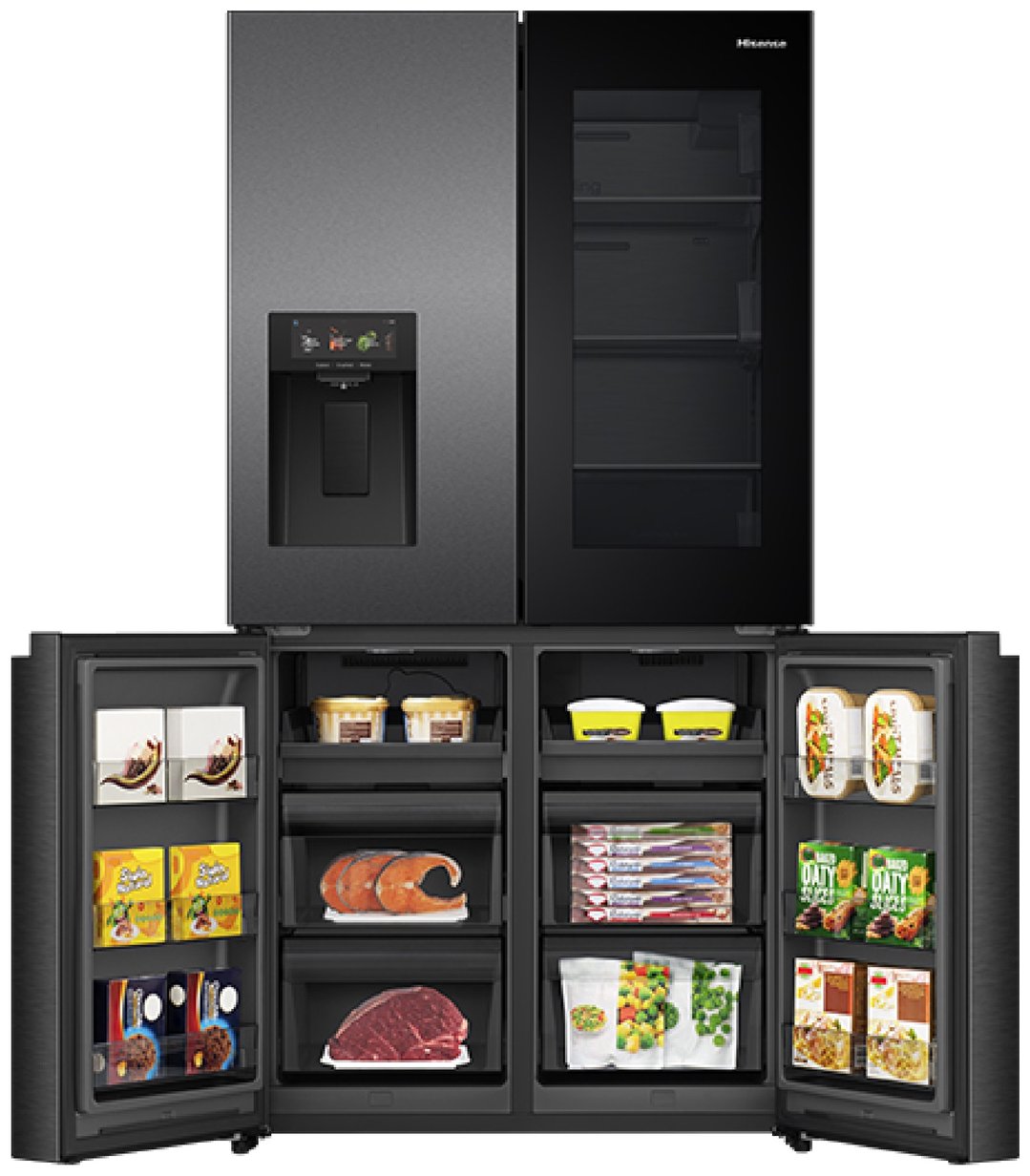 Hisense PureView 615L French Door Fridge HRCD615TBWV