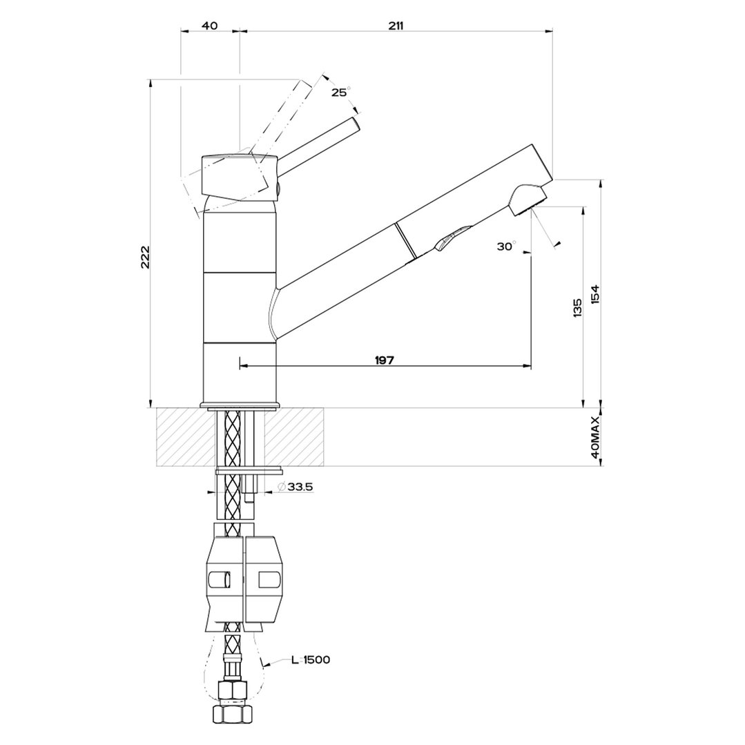 Franke Eclipse Pull Out Tap TA6001. Buy Online with Afterpay & ZipPay