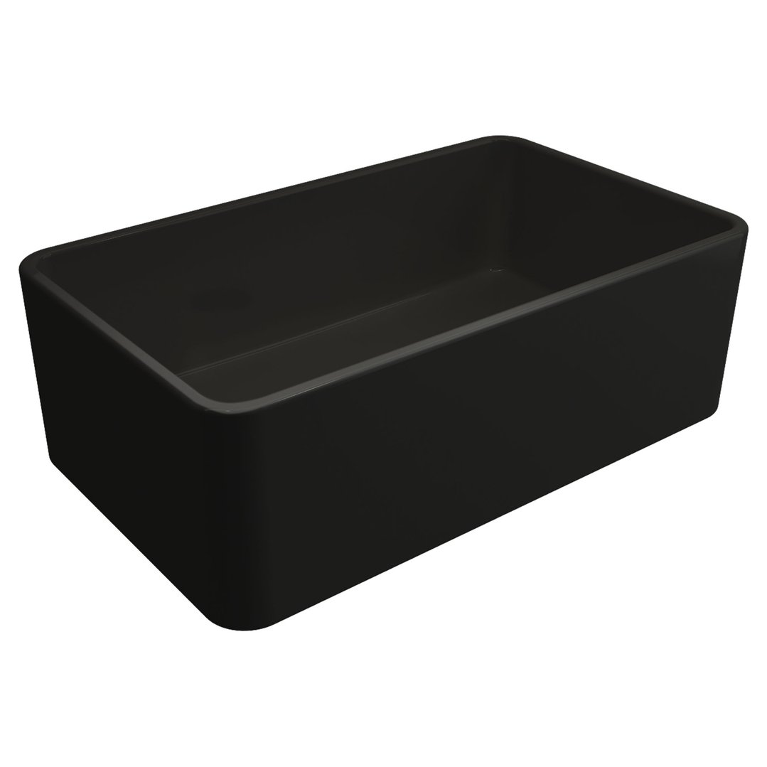 Turner Hastings Novi 75x46 Fireclay Butler Sink - Matte Black NO75FS-MB