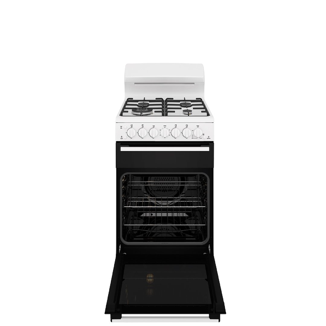 Westinghouse 54cm Freestanding Gas Oven and Gas Cooktop - White WLG512WCH