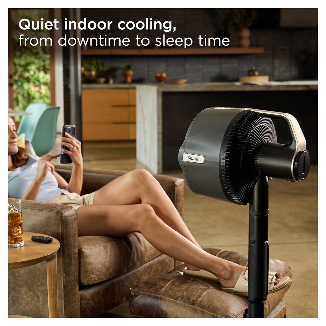 Shark FlexBreeze™ Pro Mist Indoor Outdoor Pedestal & Table Fan With Water Tank Grey FA302