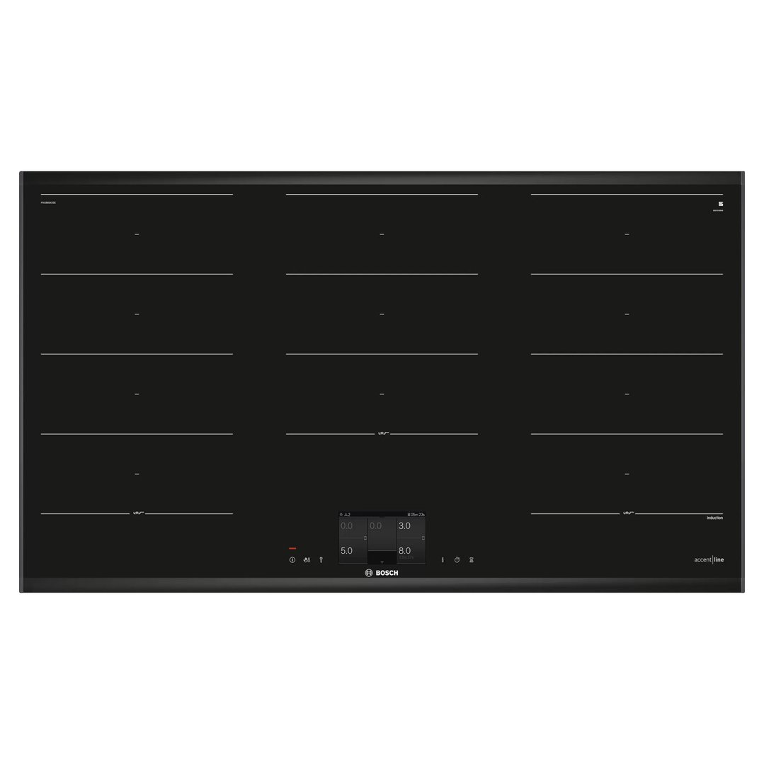 Bosch 90cm Accentline FlexInduction Cooktop. PXX995KX5E