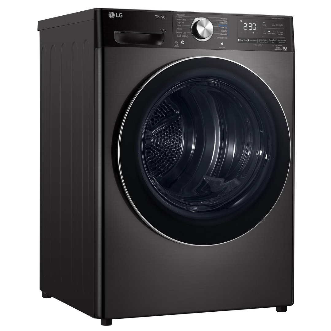 LG 10kg Series 10 Black Steel Heat Pump Dryer DVH10-10B