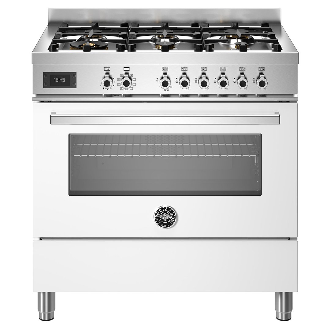 Bertazzoni Professional 900mm Dual Fuel Cooker - Bianco (White) PRO96L1EBIT