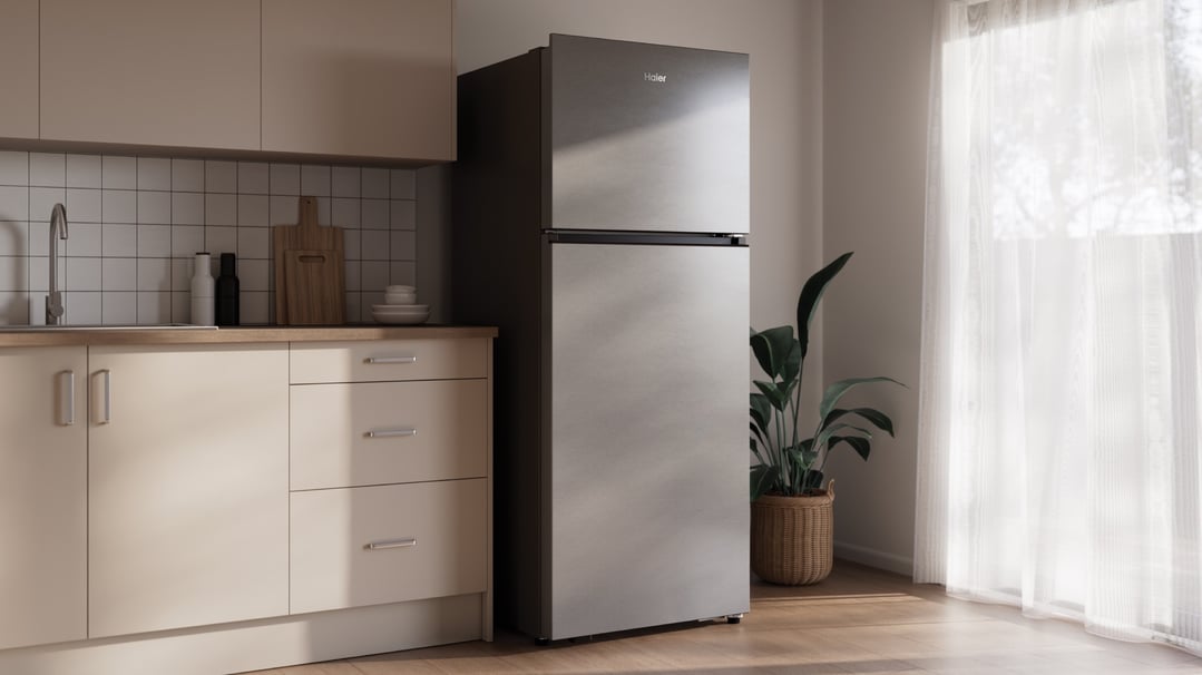 Haier 443L 300 Series Refrigerator Satina Top Freezer HRF450TS