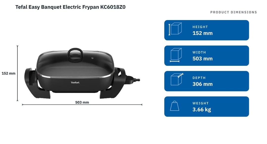 Tefal Easy Banquet Electric Frypan KC6018Z0