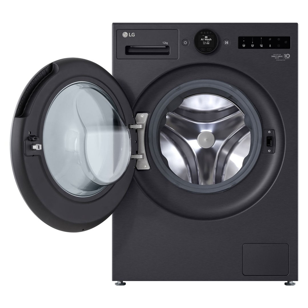 LG 12kg Series 9 Front Load Washer Matte Black - Steam+ WX9-1412MB