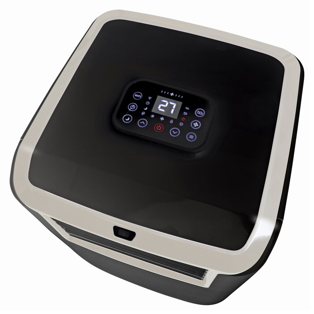 Excelair 3.4KW Portable Air Conditioner Wi-Fi, Black/Silver EPA58034BS