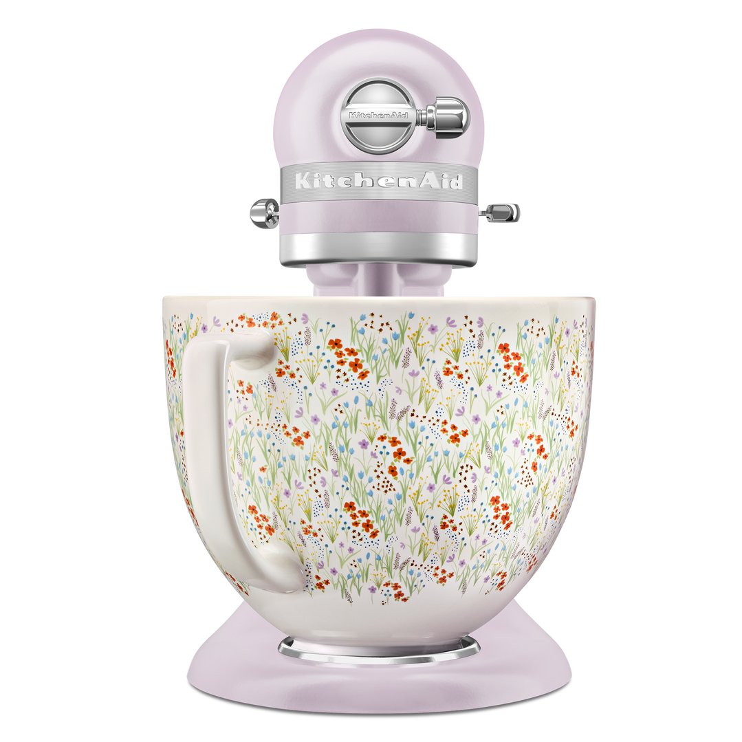 Kitchenaid KSM156 Artisan Tilt-Head Stand Mixer with Ceramic Floral Bowl - Wildflower 5KSM156CXAWF