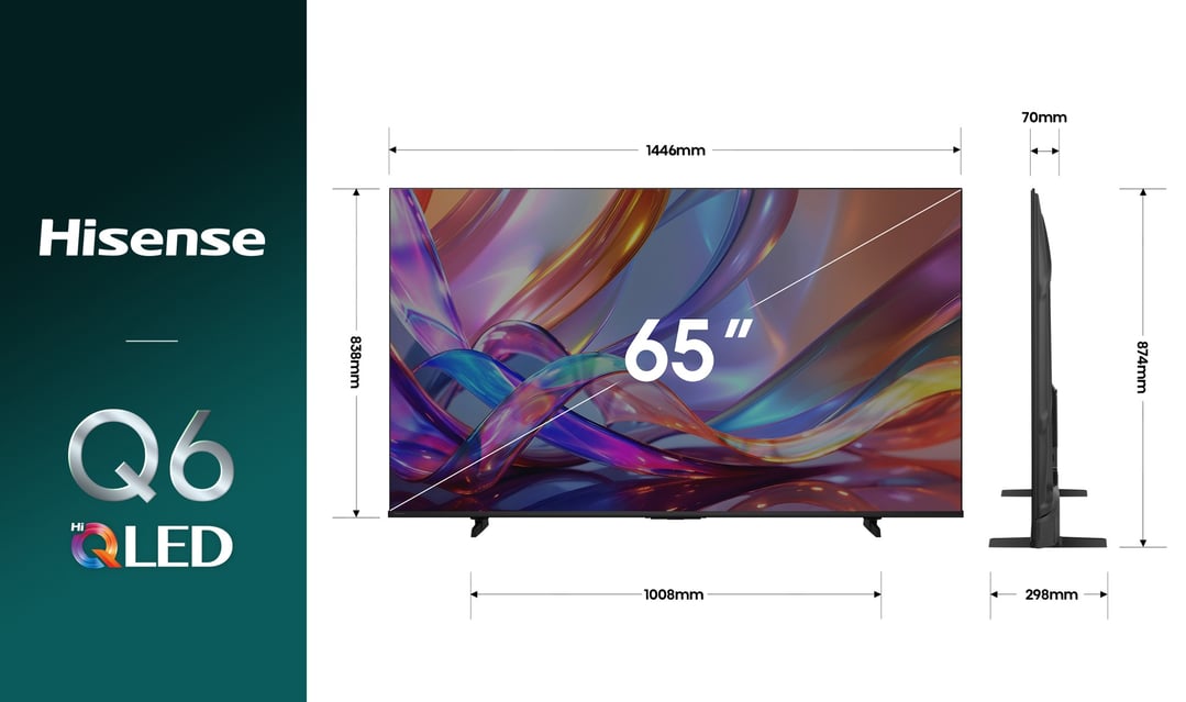 Hisense 65" Hi-QLED Q6SAU 4K Smart TV (2026) 65Q6SAU