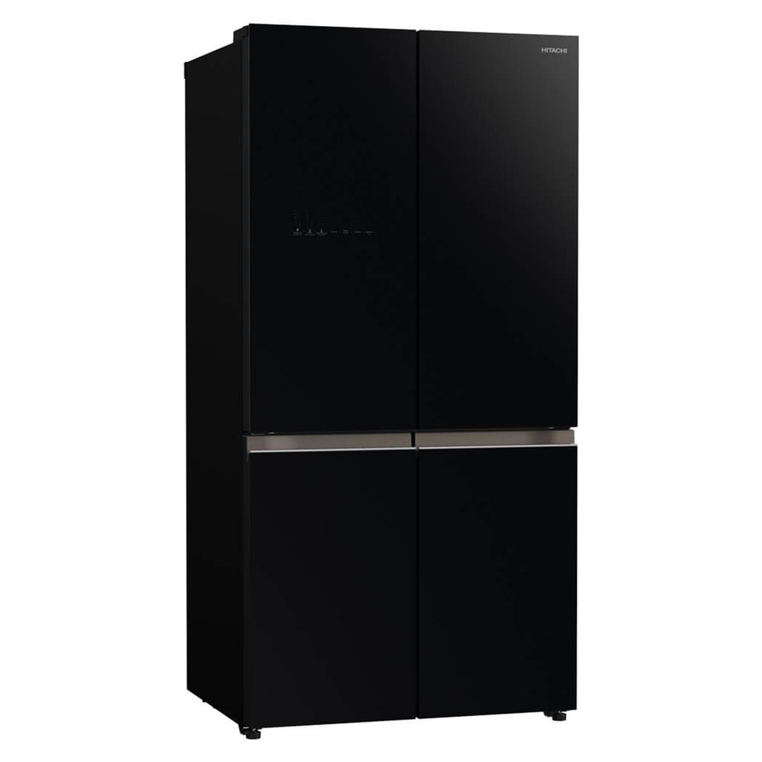 Hitachi 569L Black Glass 4 Door French Bottom Freezer Refrigerator R-WB640VT0-1GBK