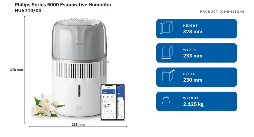 Philips Series 5000 Evaporative Humidifer HU5710/00