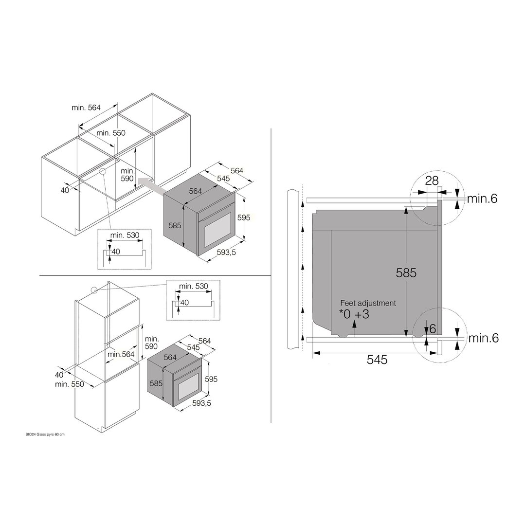 ASKO Craft Glass 60cm Pyrolytic Oven - Black Glass OTP56BGH-AU