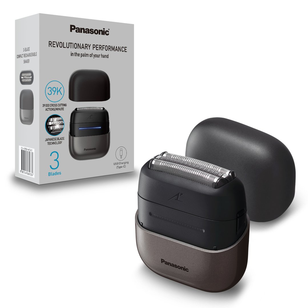 Panasonic Compact 3-Blade Shaver - Black. ES-CM3A-K541