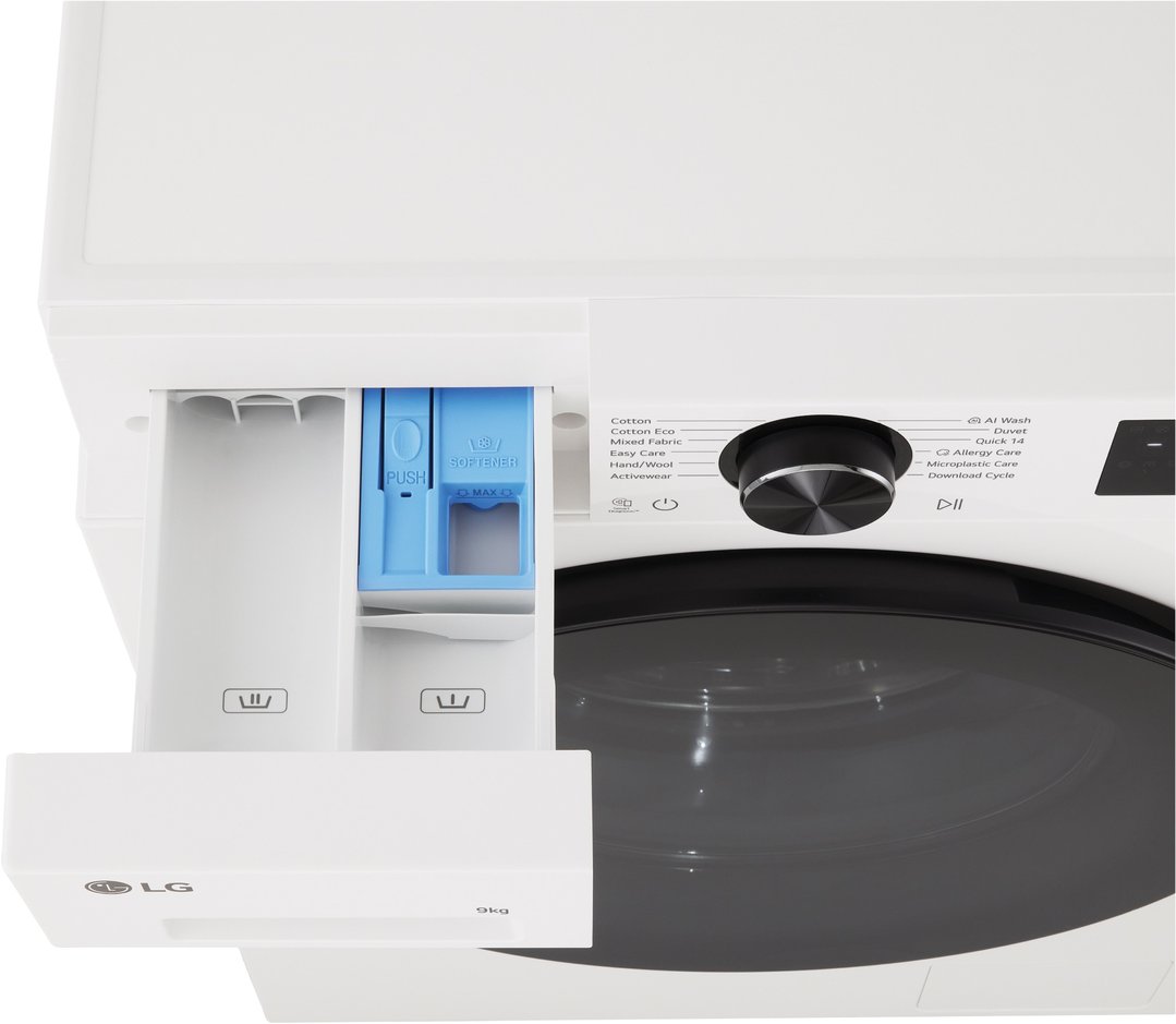 LG 9kg Series 3 Front Load Washer - AI Wash - White WX3-1409W