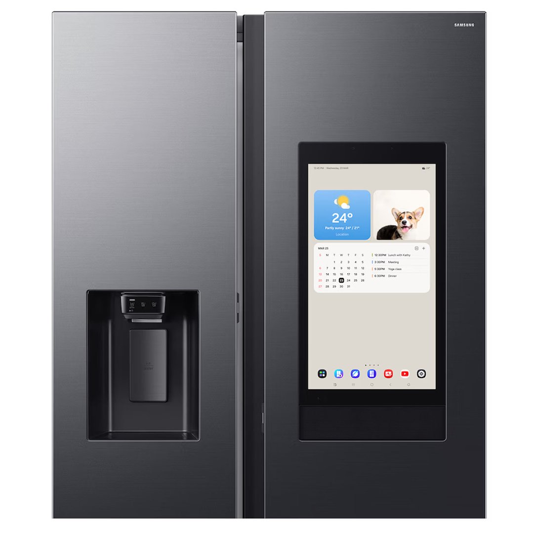 Samsung 615L Side-by-Side Refrigerator Family Hub - Black SRS6800BFH