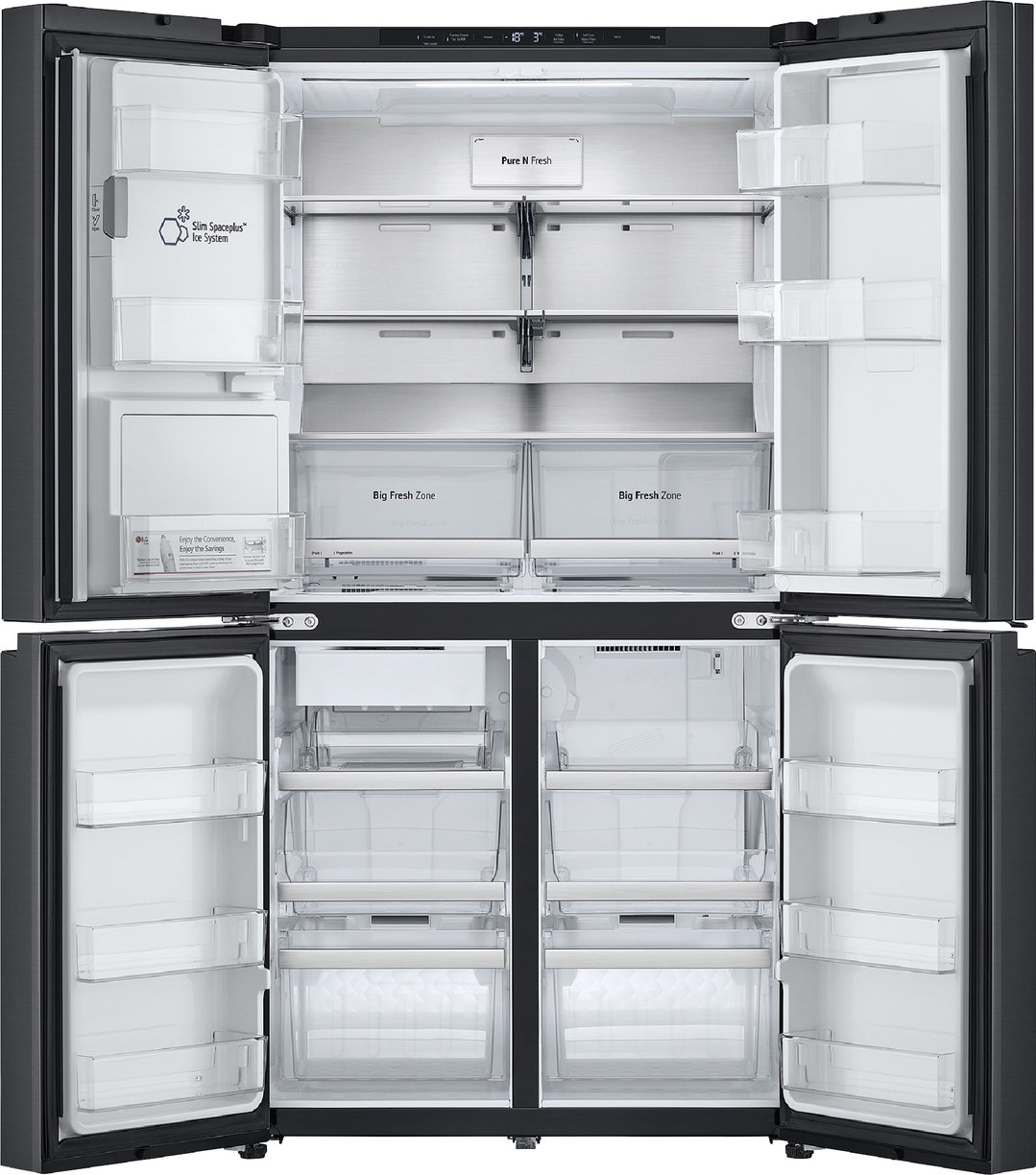 LG 638L French Door Fridge in Matte Black Finish GF-D700MBLC