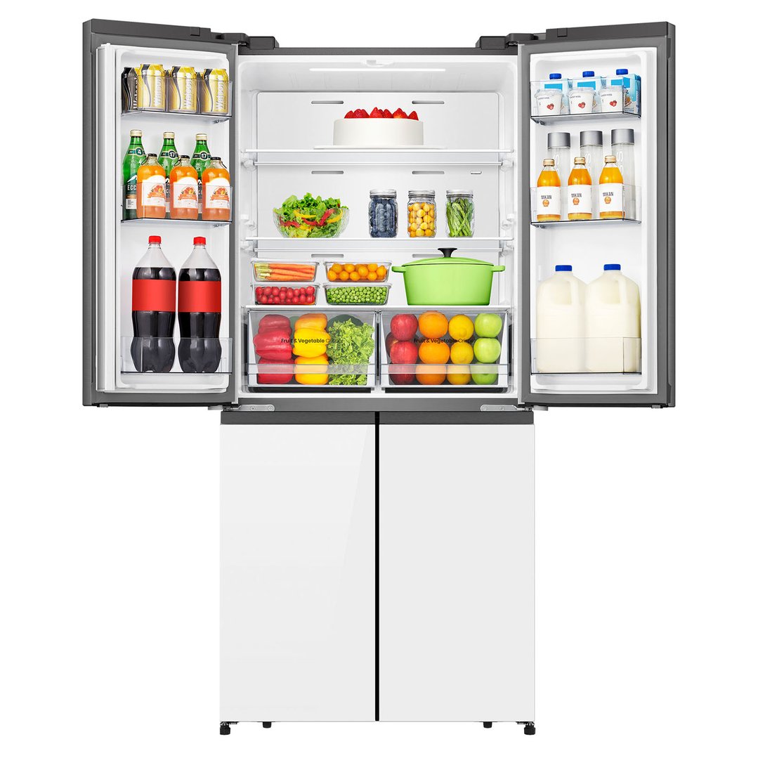 Hisense 483L French Door Fridge, White Glass HRCD483G