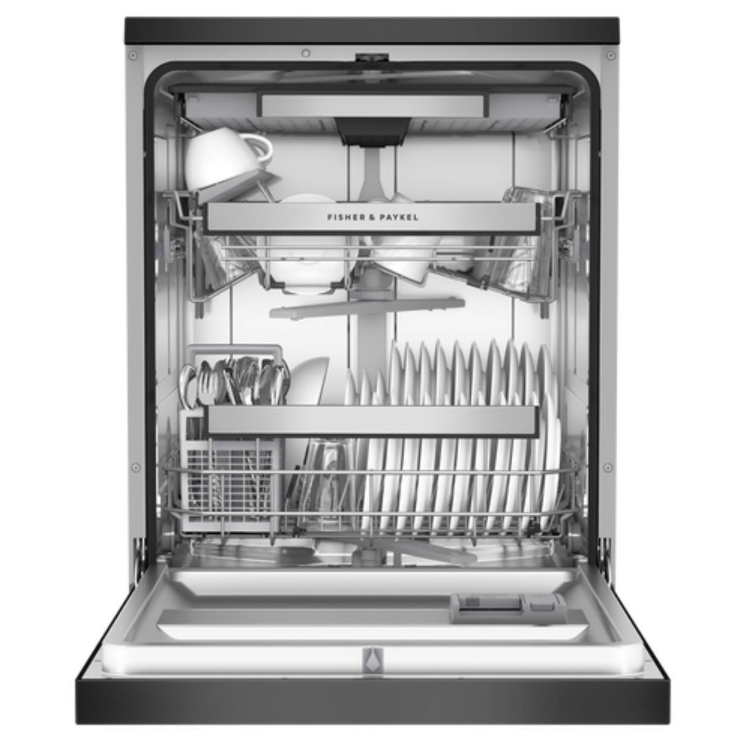 Fisher & Paykel 60cm Series 7 Contemporary Dishwasher Black Stainless Steel DW60FC3B3
