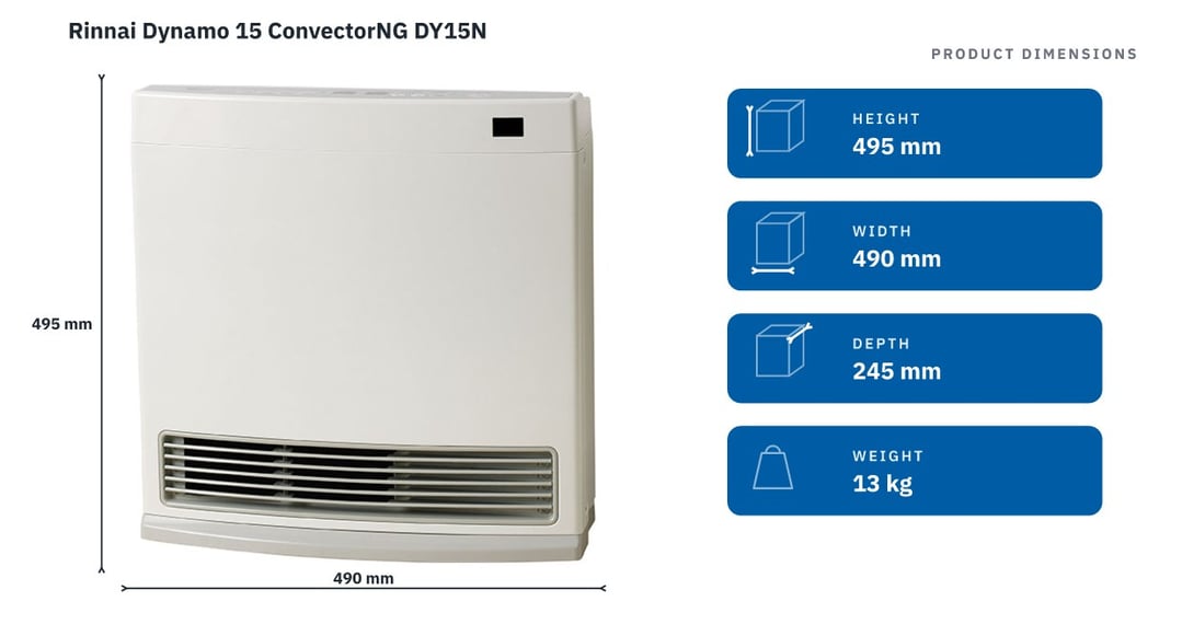 Rinnai Dynamo 15 ConvectorNG DY15N
