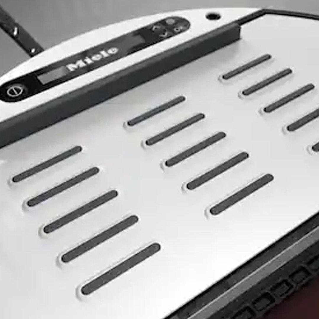 Close up of the Miele Fashion Master Steam Ironing System's control panel