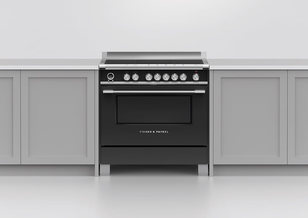 Fisher & Paykel 90cm Series 9 Classic 5 Zone Induction Pyrolytic Cooker, 2 SmartZones OR90SCI6B1