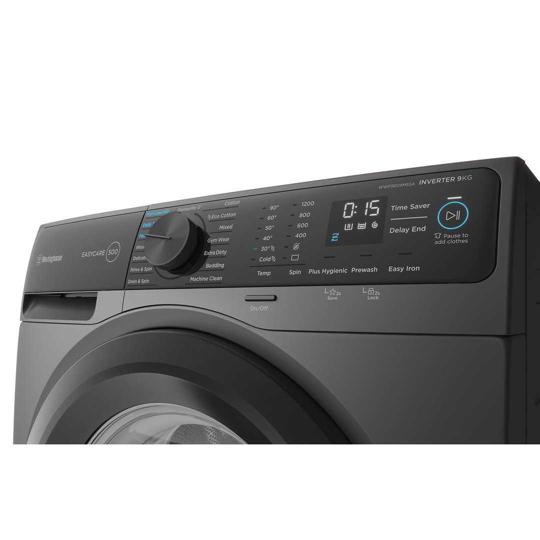 Westinghouse Dark Grey 9kg Front Loader Washing Machine 1200rpm