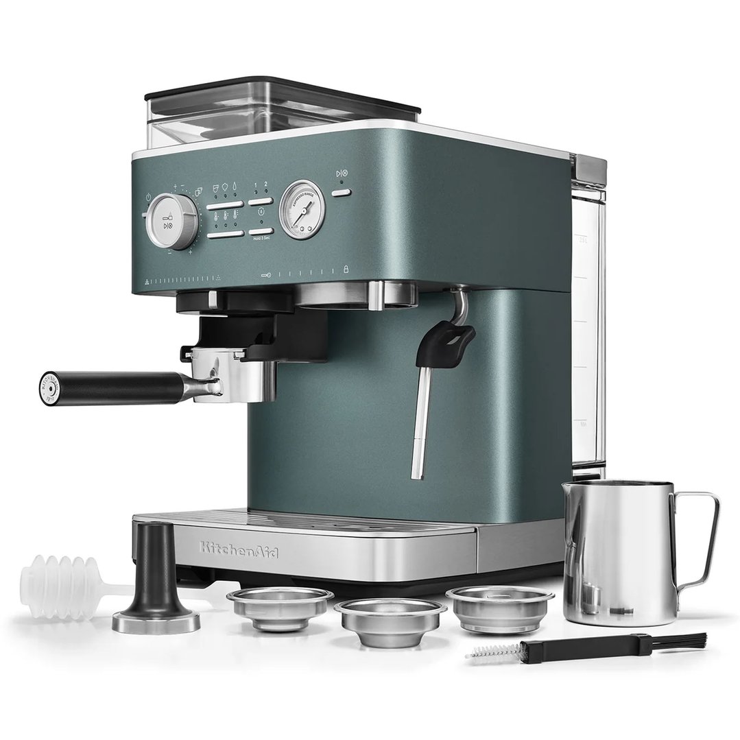 Kitchenaid Semi Automatic Espresso Machine with Burr Grinder Juniper 5KES6551AJP