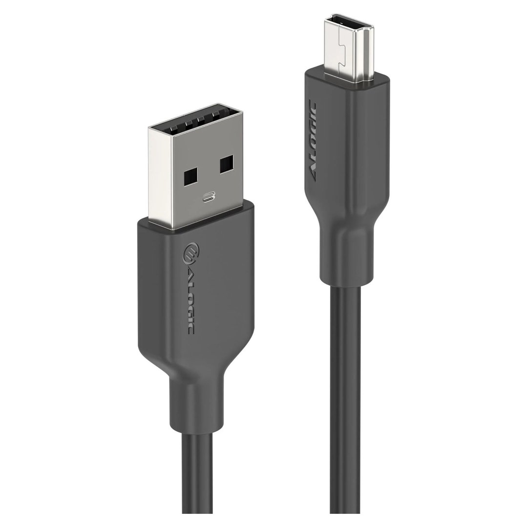 Alogic Elements PRO 1.2m USB-A to Mini B Charging and Data Cable ELPAMN12-BK
