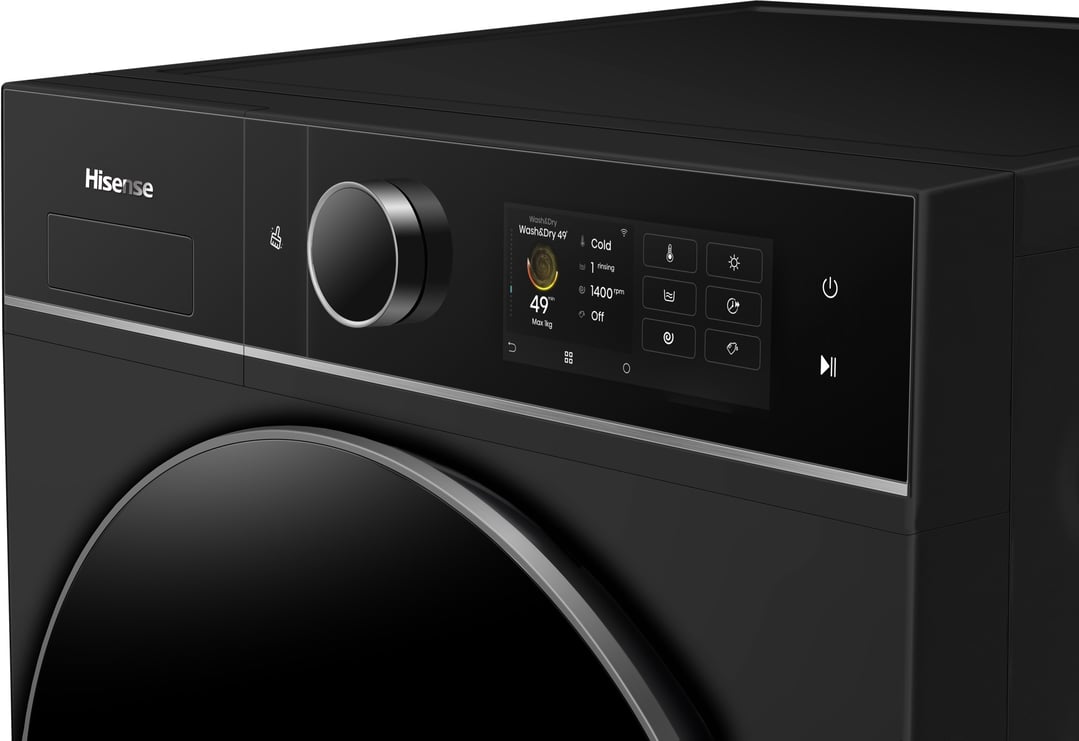 Hisense 12/8KG Black Washer Dryer Combo HCF8I1215HB