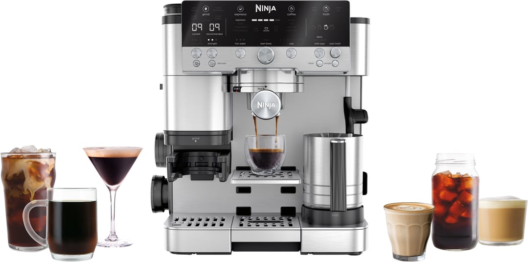 Ninja Luxe Cafe Premier 3-in-1 espresso, drip coffee, and cold brew maker with drinks