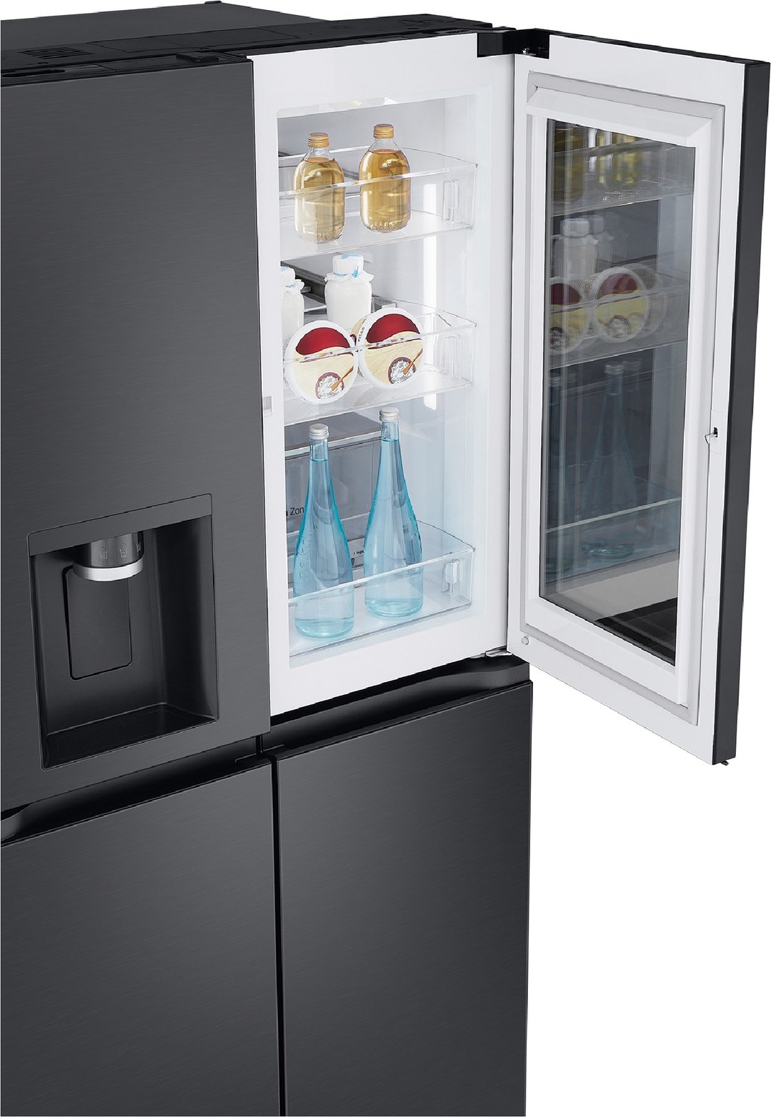 LG 847L Instaview French Door Fridge - Matte Black GF-V900MBLC