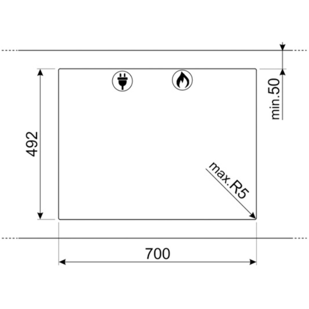 Smeg Classica75 cm Gas Cooktop PGA75-4