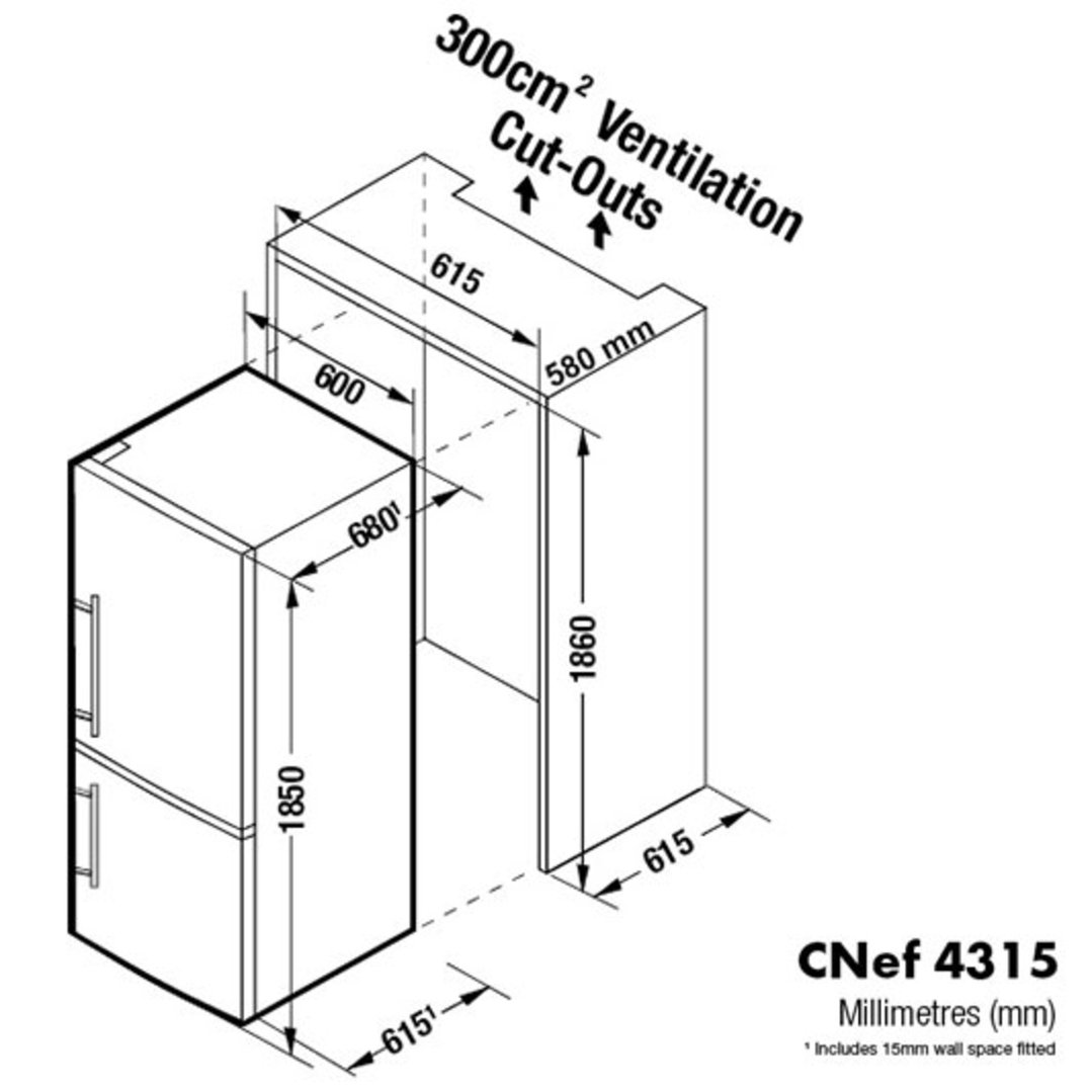 Liebherr 350L Fridgefreezer with NoFrost CNEF4315RH Buy Online with