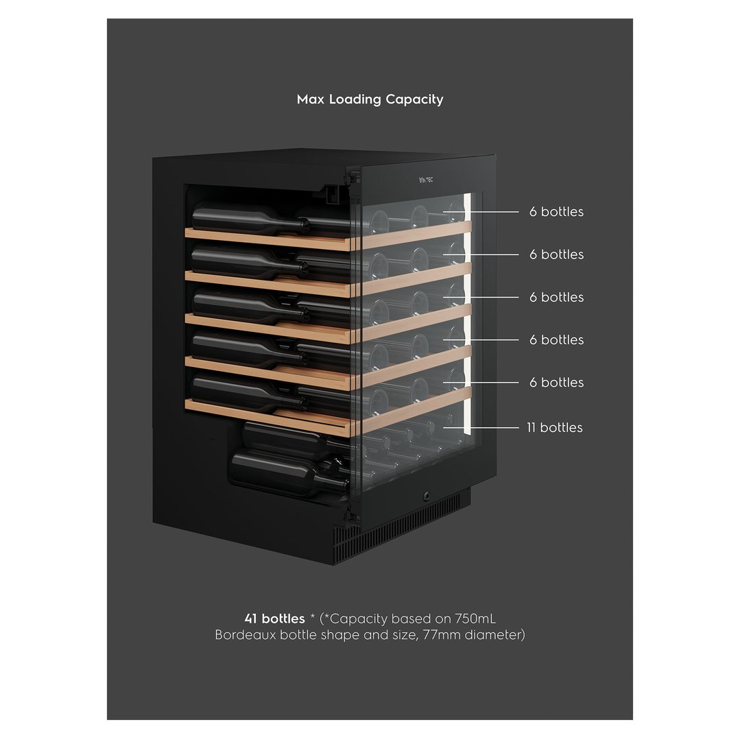 Vintec 41-Bottle Single Zone Wine Cabinet VWS820SCB-X