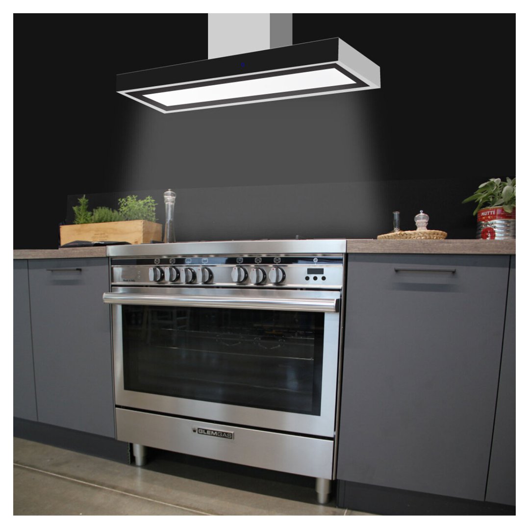 Glem Gas 90cm SS Square Profile Off Board Canopy Rangehood GQA90TBLED