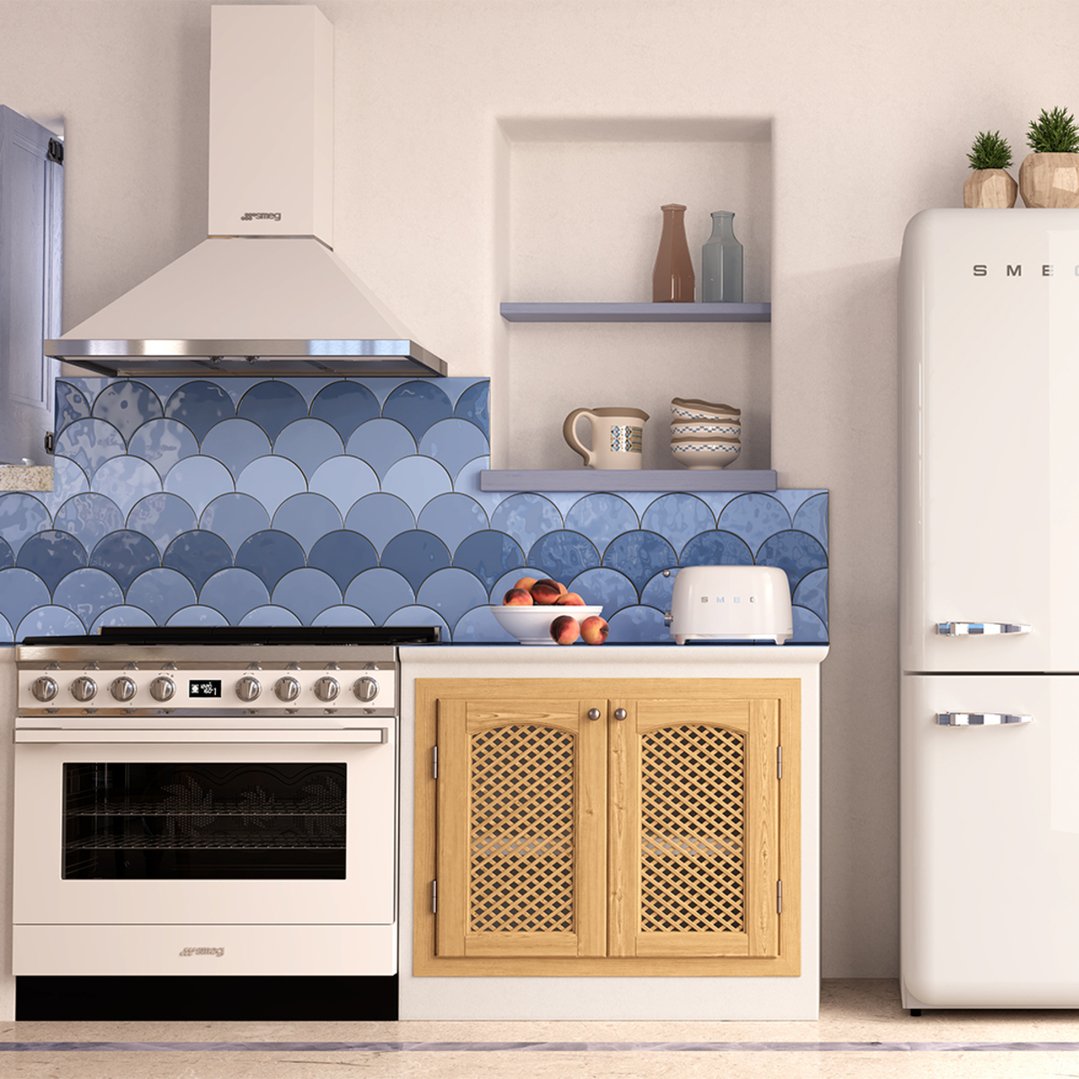 Smeg Portofino By90cm Wallmount Rangehood KPFA9WH