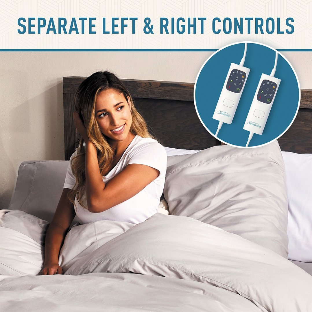 Sunbeam Sleep Perfect Antibacterial Electric Blanket Queen BLA6351