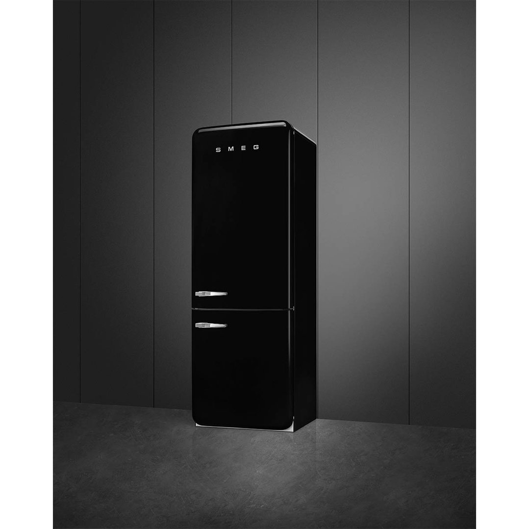 Smeg FAB 38 50’S Style Retro Refrigerator, Right Hand - Black FAB38RBL5AU