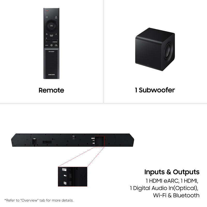 Samsung Q-series Soundbar HW-Q800H 5.1.2 ch Subwoofer (2026) HW-Q800H/XY