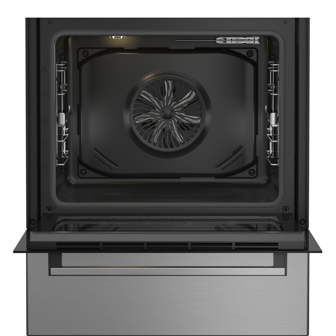 Beko Aeroperfect 60cm Freestanding Cooker with SteamAdd & Airfry and Ceramic Cooktop - Stainless Steel BFCB60VMX